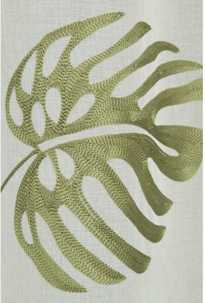 Tenda sottile bianca/verde in voile 135x245 cm – Sehlbach