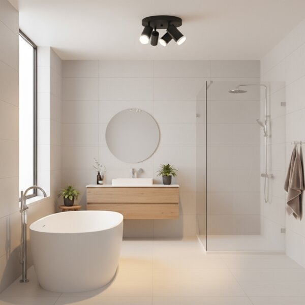 Brilagi - Luce Spot da bagno SELE AQUA 4xGU10/30W/230V IP44 nero