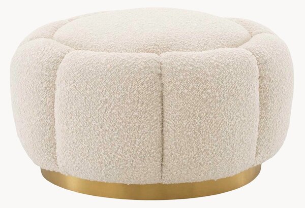 Pouf imbottito in bouclé fatto a mano Inger