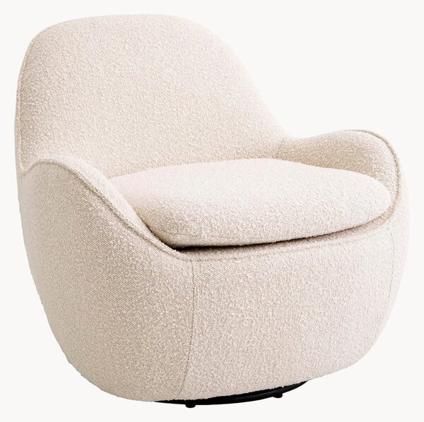 Poltrona girevole in bouclé Cupido