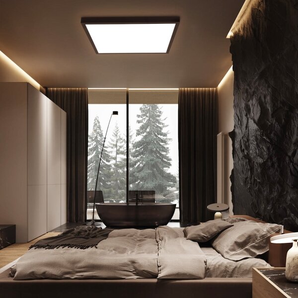 Brilagi-LED Lampada da bagno dimmerabile FRAME SMART LED/50W/230V IP44 nero+telecomando