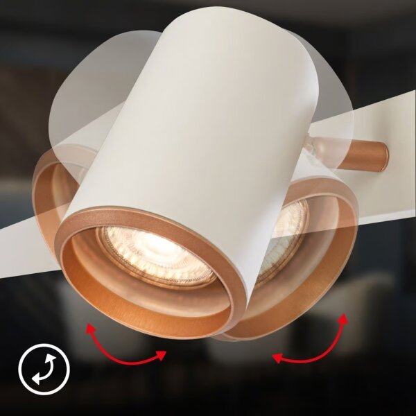 Briloner 4058044 - Lampada a sospensione su cavo ERA 4xGU10/10W/230V, colore crema