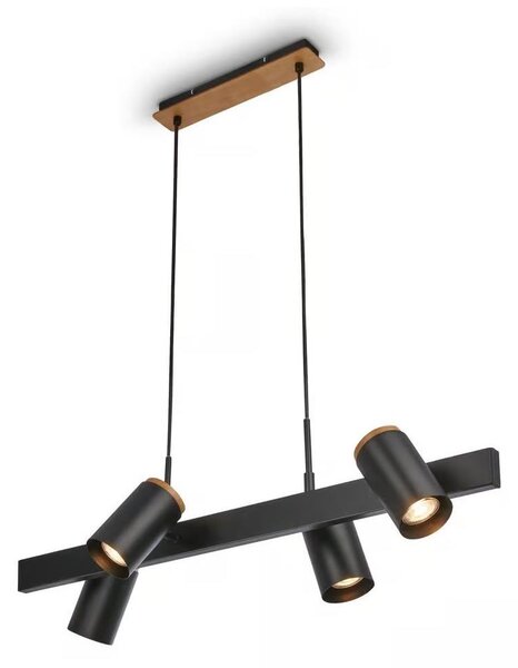 Briloner 4059045 - Lampadario a cavo ERA 4xGU10/10W/230V nero