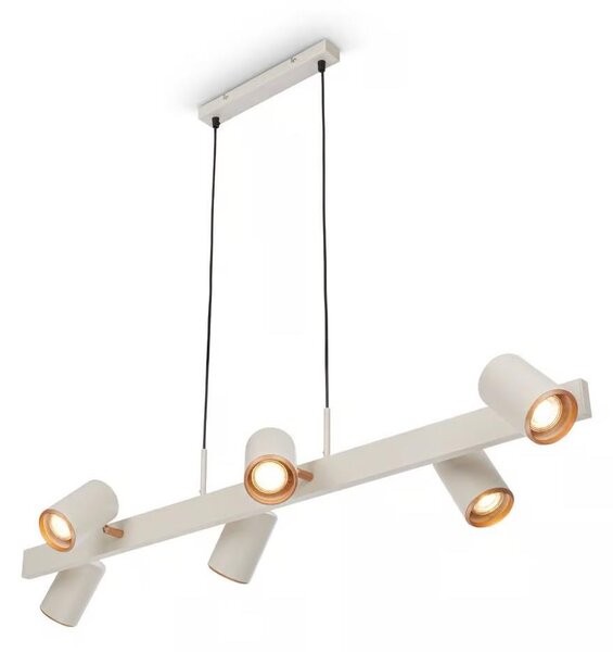 Briloner 4058064 - Lampadario a sospensione su cavo ERA 6xGU10/10W/230V crema