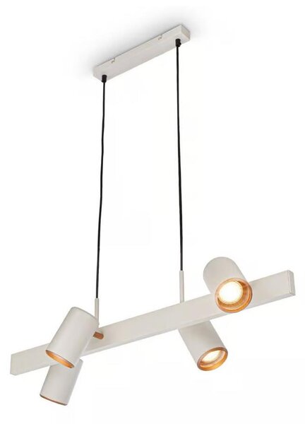 Briloner 4058044 - Lampada a sospensione su cavo ERA 4xGU10/10W/230V, colore crema