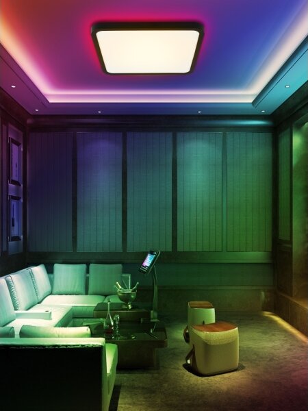 Immax NEO 07167-B40-LED RGBCCT Lampada dimmerabile 50W/230V Wi-Fi Tuya black+TC