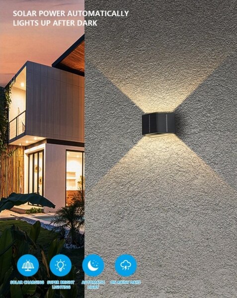 Brilagi - Applique a LED solare SOLAR CUBE LED/2W/3,2V 1300 mAh IP54