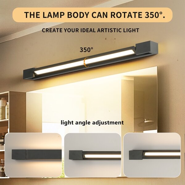 Brilagi - Illuminazione per specchio LED da bagno AQUA LINE LED/18W/230V 60 cm IP44 antracite