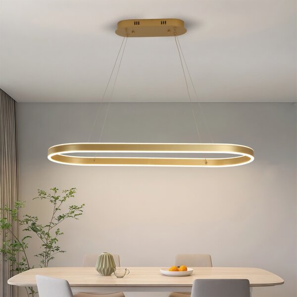 Brilagi - Lampadario LED sospeso su cavi PONDIE LED/44W/230V 80x30 cm oro