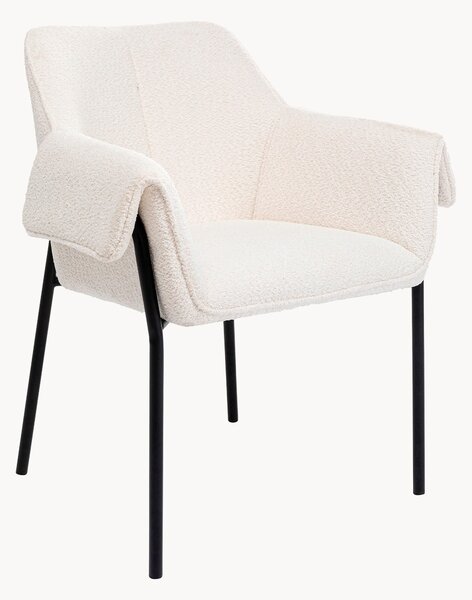 Set di 2 sedie da pranzo in bouclé con braccioli Bess