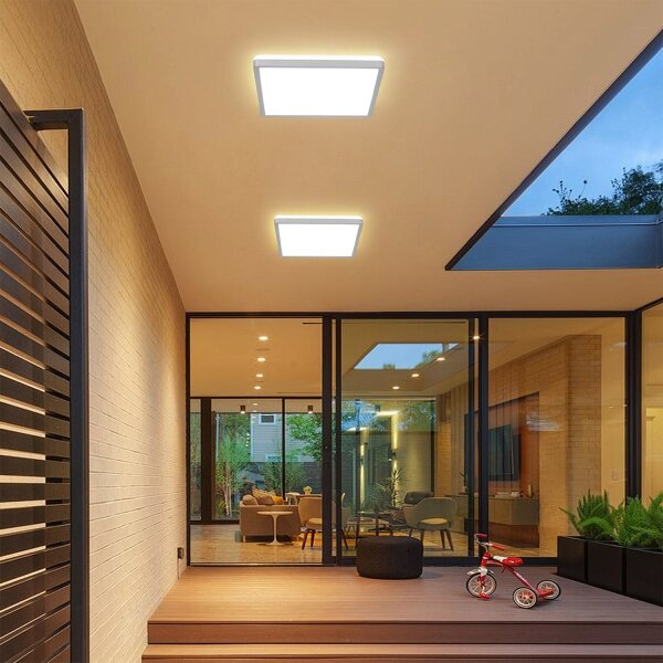 Brilagi - Plafoniera LED per bagno ULTRA SLIM LED/24W/230V 42x42 cm argento IP54