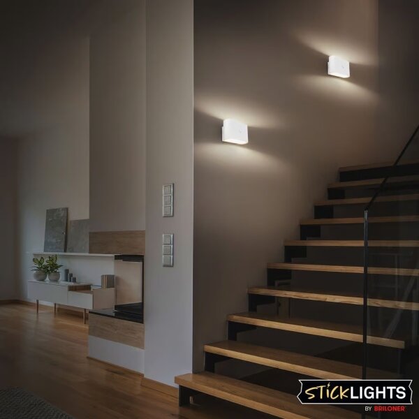 Briloner 3878016 - Lampada da parete a LED ricaricabile con sensore CHAT LED/3W/5V 2000 mAh bianca