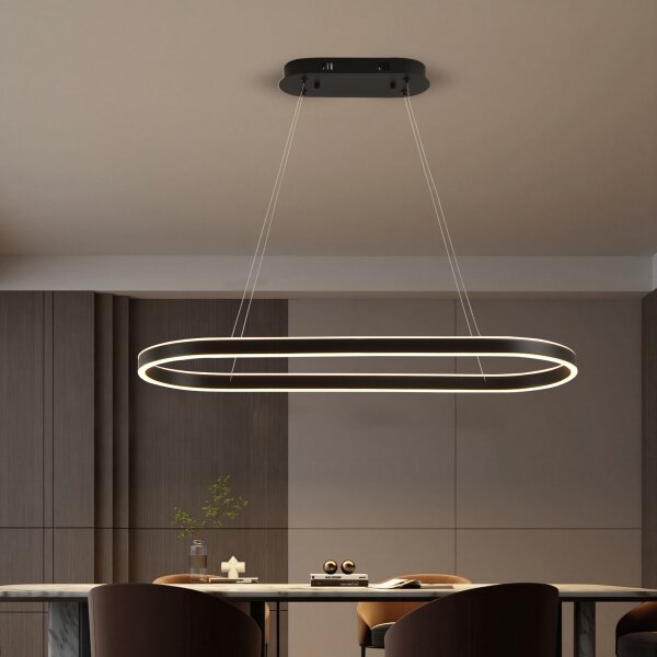 Brilagi - Lampada a sospensione LED su cavo PONDIE LED/43W/230V 80x30 cm nero