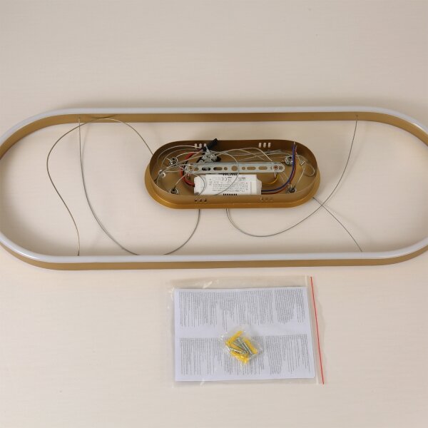 Brilagi - Lampadario LED sospeso su cavi PONDIE LED/44W/230V 80x30 cm oro