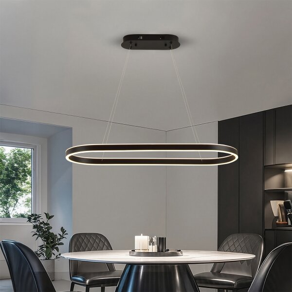 Brilagi - Lampada a sospensione LED su cavo PONDIE LED/43W/230V 80x30 cm nero