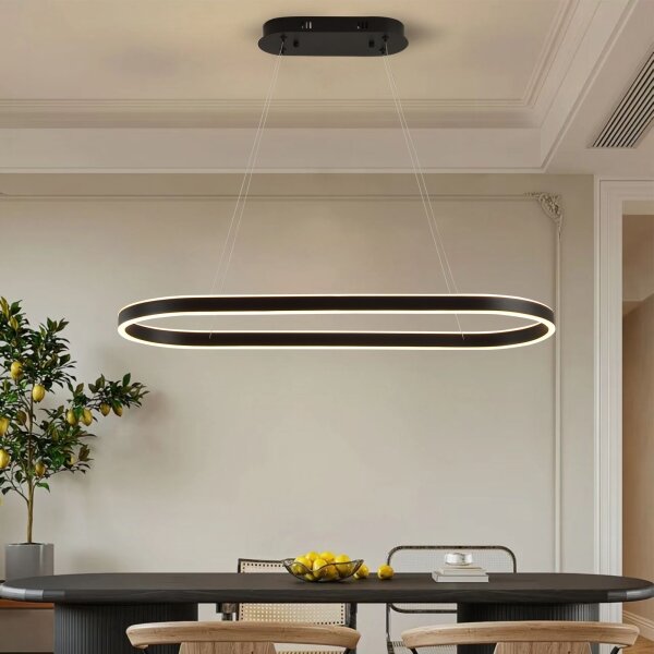 Brilagi - Lampada a sospensione LED su cavo PONDIE LED/43W/230V 80x30 cm nero
