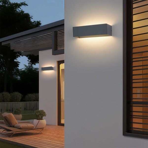 Brilagi -LED Applique da esterno DONNANI LED/12W/230V 30 cm antracite IP44