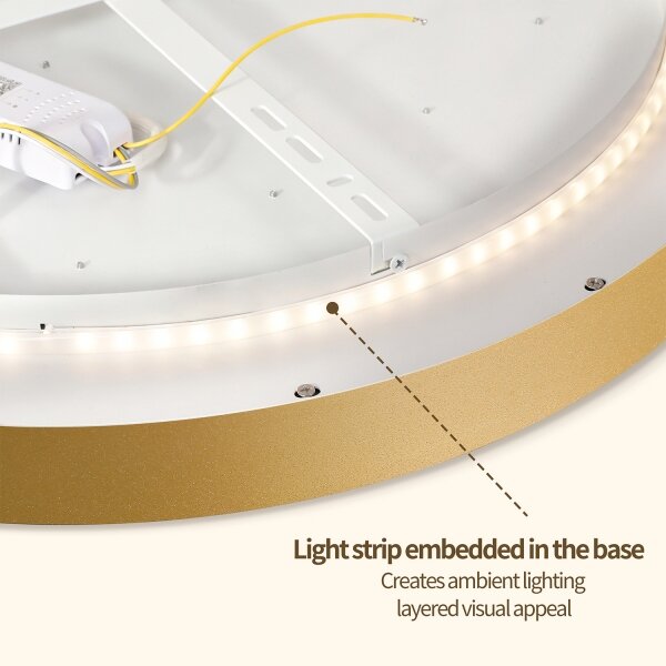 Brilagi - Lampada LED dimmerabile GLASS POOL DOUBLE LED/80W/230V 60 cm dorata + telecomando