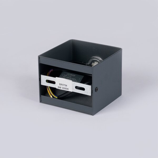 Brilagi - Applique da esterno a LED DONNANI LED/5W/230V 10 cm antracite IP44