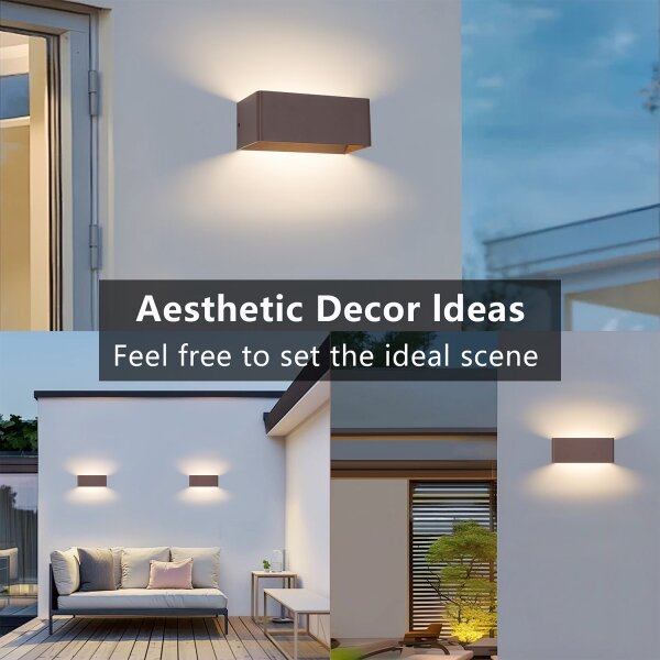Brilagi - Applique da esterno LED DONNANI LED/7W/230V 20 cm marrone IP44
