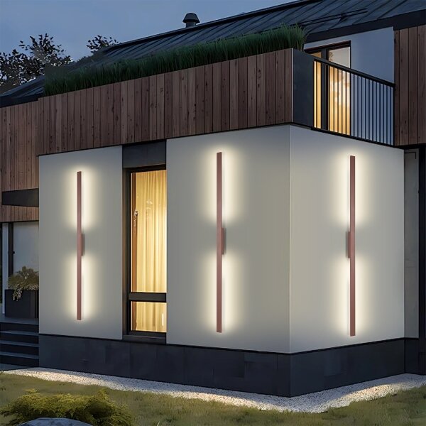 Brilagi - Applique LED da esterno LUNA LED/30W/230V 3000K IP65 150 cm marrone CRI 90