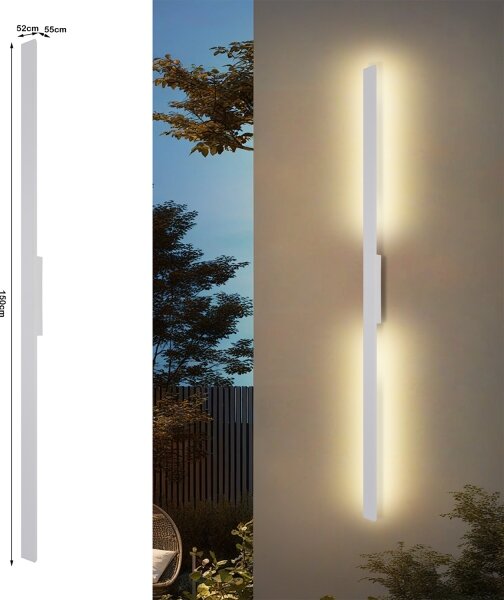 Brilagi - Applique da esterno LED LUNA 30W/230V 3000K IP65 150 cm bianco CRI 90