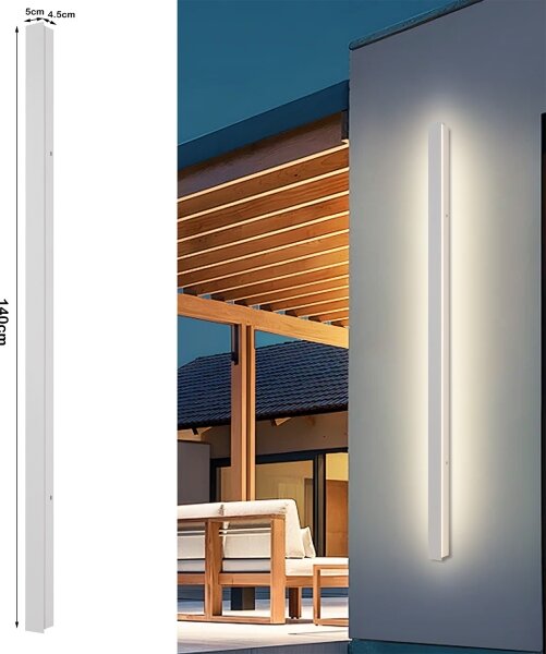 Brilagi - Lampada LED da parete per esterni LINEAR LED/32W/230V 3000K IP65 140 cm bianca CRI 90