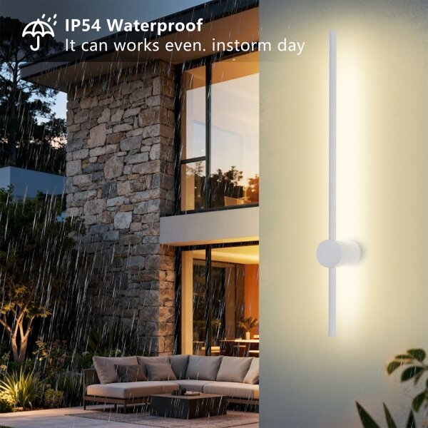 Brilagi - Applique da esterno AURA LED/12W/230V 3000K IP54 65 cm bianco CRI 90