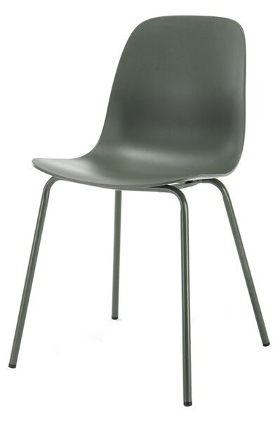 Sedia da pranzo in plastica verde Whitby - Unique Furniture