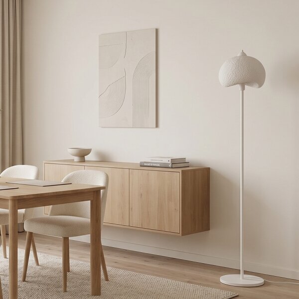Brilagi - Lampada da terra WABI SABI 1xE27/40W/230V bianca