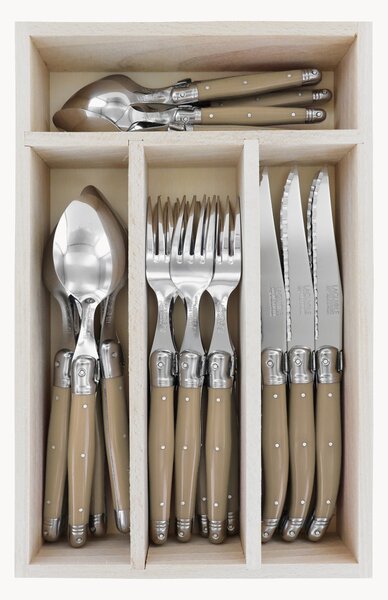 Set di 24 posate fatte a mano lucide Debutant, 6 persone