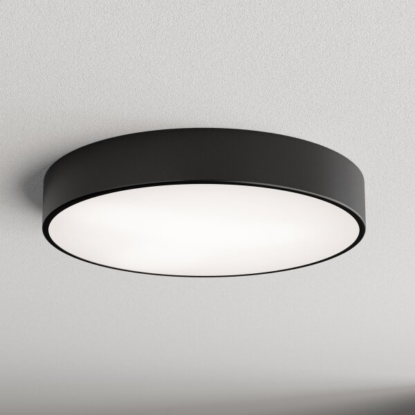 Plafoniera da bagno CLEO 4xE27/24W/230V diametro 50 cm nero IP54