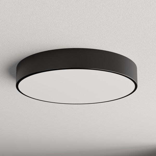 Plafoniera da bagno CLEO 4xE27/24W/230V diametro 50 cm nero IP54