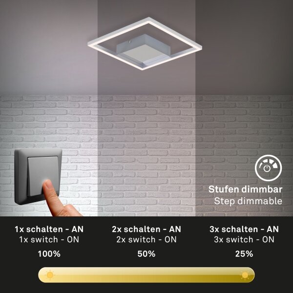 Briloner 3105-018 - Plafoniera LED dimmerabile FRAMES LED/9,7W/230V
