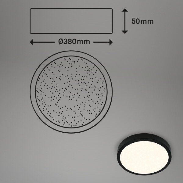 Briloner 3704-015- Plafoniera LED dimmerabile RUNA LED/22W/230V nero + +TC