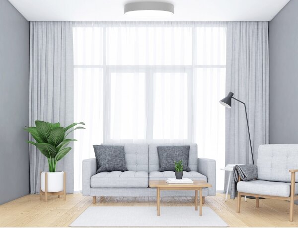Plafoniera CLEO 4xE27/24W/230V d. 50 cm grigio