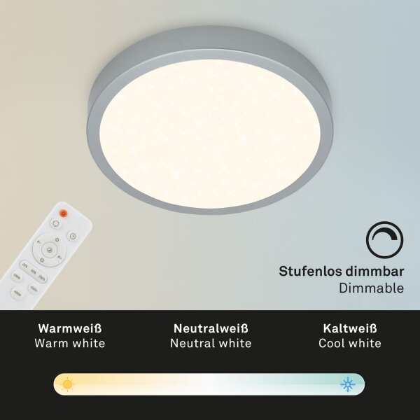 Briloner 3701-014 - Plafoniera LED dimmerabile RUNA LED/18W/230V + +TC