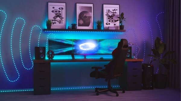 Twinkly TWD200STP-BEU - Striscia LED RGB dimmerabile per esterni 200xLED 10m IP44 WiFi