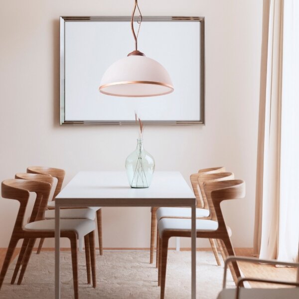 Brilagi - Lampadario a sospensione con supporto rigido LED ANTICO 1xE27/60W/230V patina di bronzo