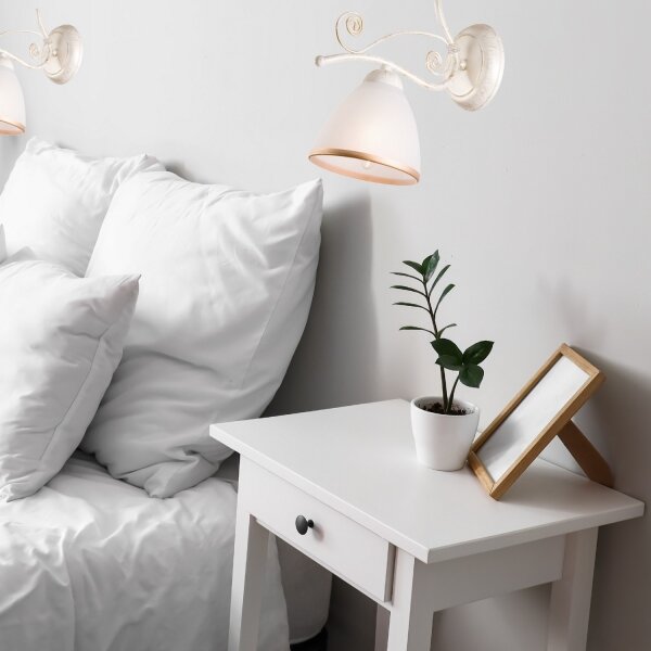 Brilagi - Lampada da parete LED ANTICO 1xE27/60W/230V 3000K bianco patinato