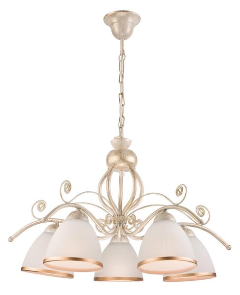 Lampadario a catena RETRO II 5xE27/60W/230V bianco patinato