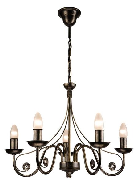 Lampadario a sospensione con catena DONATO 5xE14/40W/230V