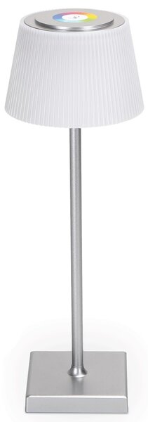 Aigostar - Lampada LED RGBW ricaricabile 4W/5V 3600mAh bianco/cromo IP54