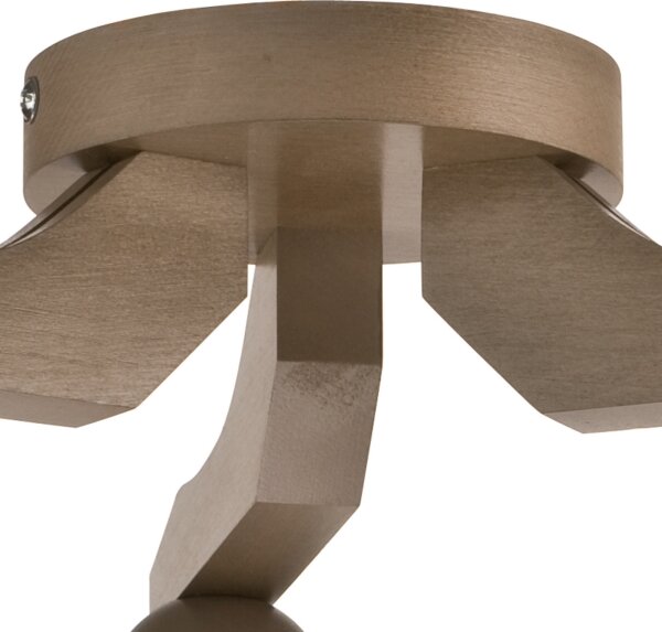 Lampadario a soffitto ADRIANO 3xE27/60W/230V faggio