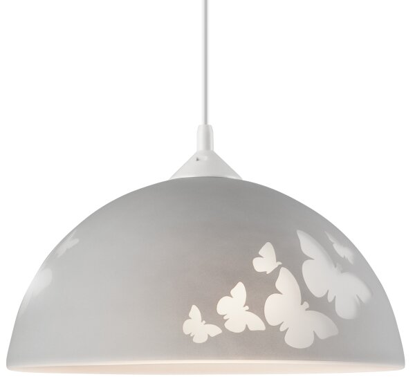 Lampadario a sospensione con filo 1xE27/60W/230V farfalle
