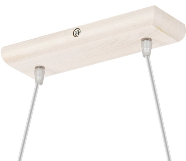 Lampadario sospeso con cavo AIDA 2xE27/60W/230V diam. 35 cm rovere/bianco