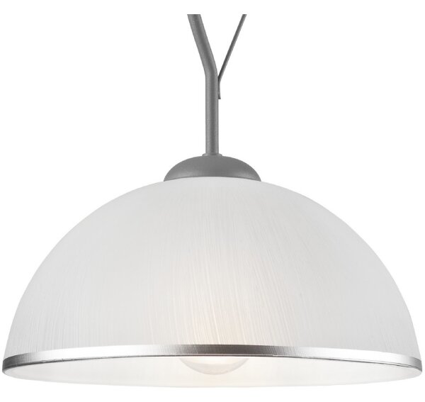 Lampadario a sospensione con supporto rigido RETRO 1xE27/60W/230V argento