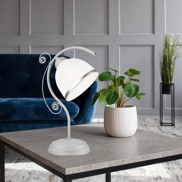 Lampada da tavolo RETRO II 1xE27/60W/230V argento