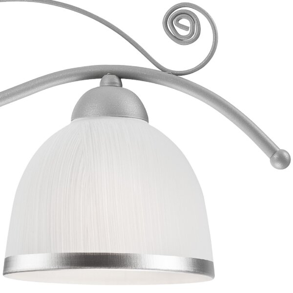 Lampadario a sospensione con catena RETRO II 3xE27/60W/230V argento