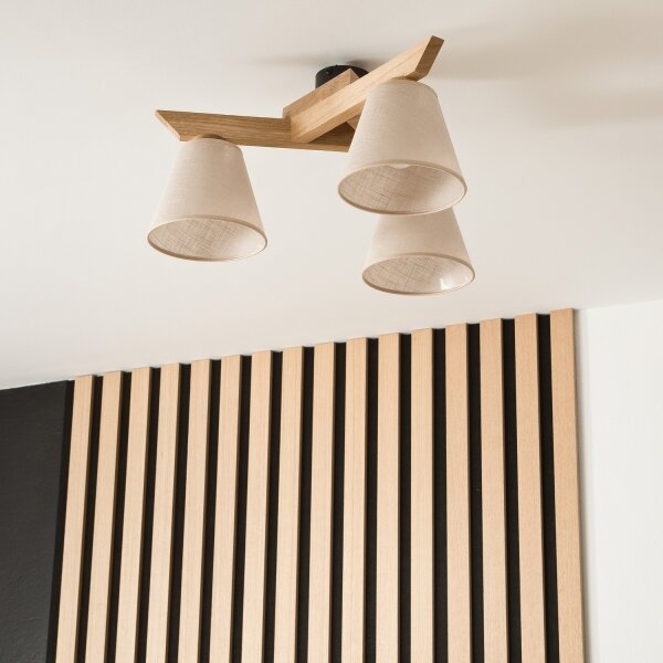 Plafoniera ANTONIO 3xE14/40W/230V rovere